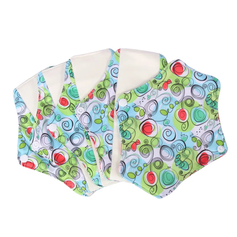 

Reusable Menstrual Washable Sanitary Pads Bamboo Cotton Sanitary Pads Panty Liner Feminine Supplies Menstrual Pad, Print