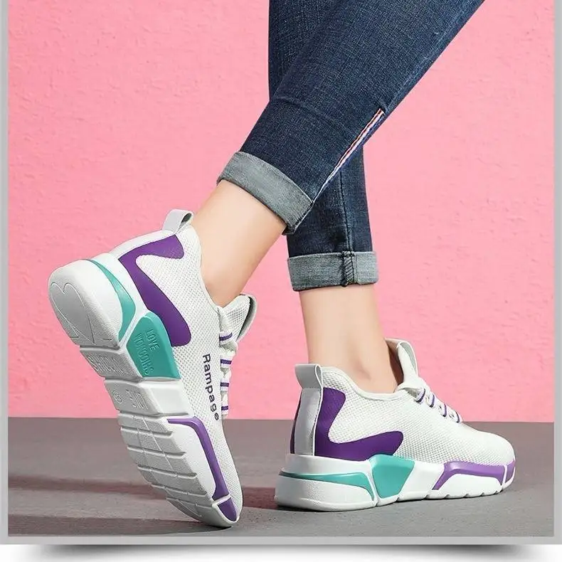 

New Fashion Ladies Sport Shoes Breathable Women Casual Shoes Sneakers Comfortable Non-slip Walking Sport Running Shoes, 2 colors