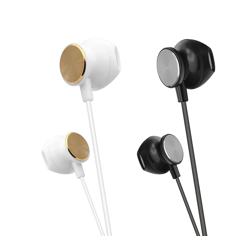 

Wholesale Customised Original Music Earphones 3.5mm Wired Bass Simple Best Earphone, Black/white