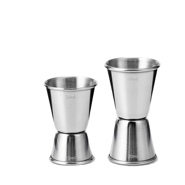 

15/30 ML Food Grade Stainless Steel Double Side Bartender Cocktail Measuring Cups Jigger