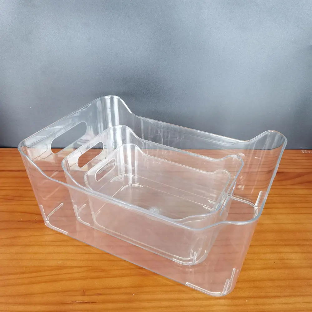 

Real custom clear transparent PET drawer refrigerator plastic storage bins wholesale pantry freezer fridge organizer, Show as picture or custom