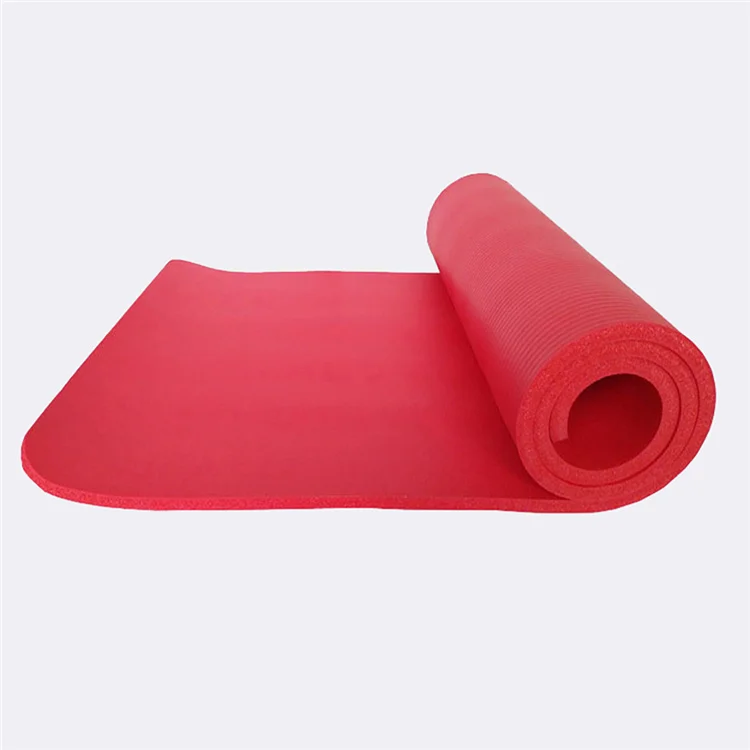 

Hot Sell Custom Logo Eco Friendly Anti-Tear 10MM Thick Exercise Fitness Mat NBR Yoga Mat, As picture