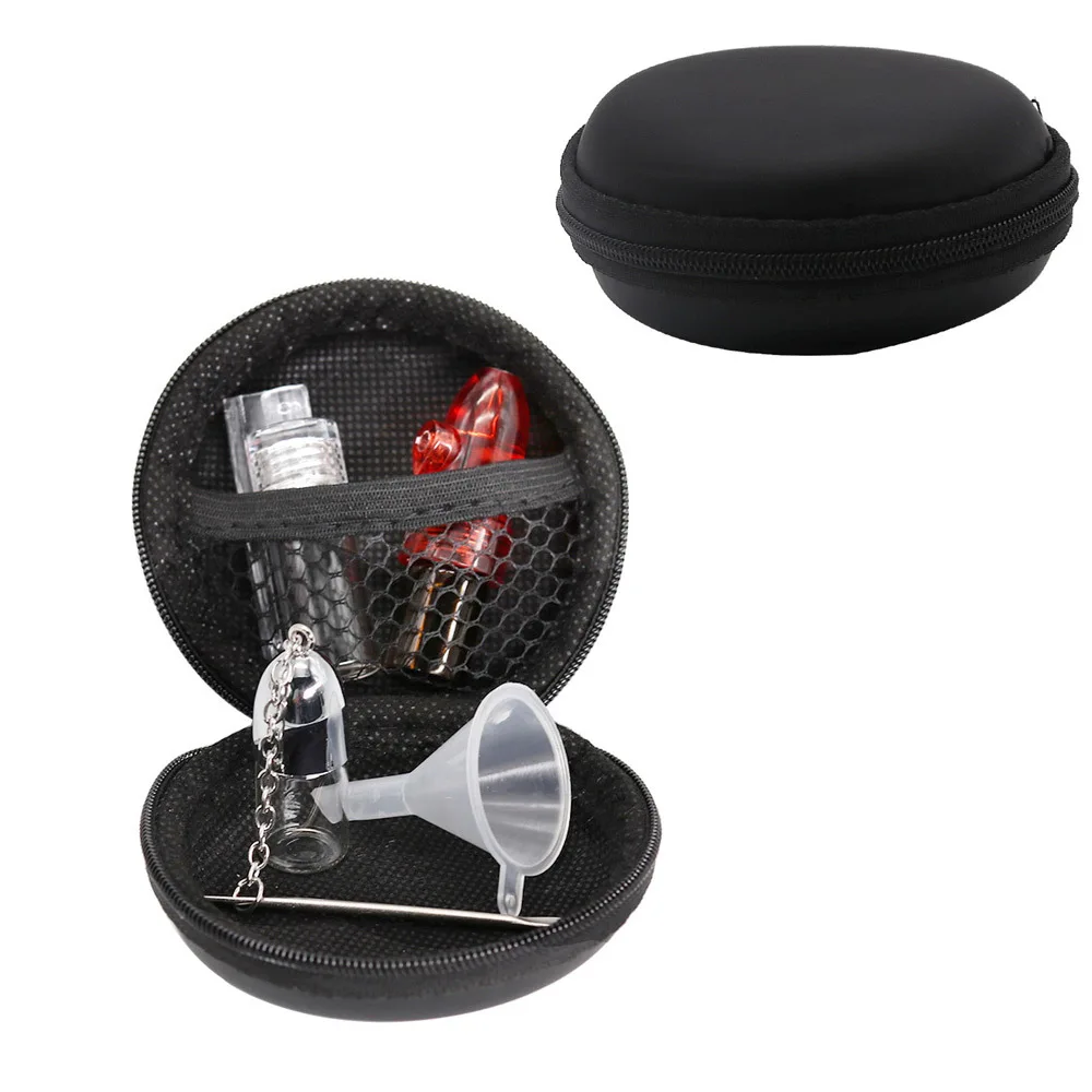 

Smoking set portable zipper bag glass cigarette case funnel Tobacco Dry herb DIY accessories wholesale