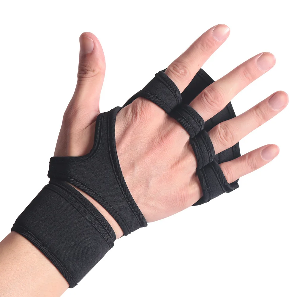 

New Weight Lifting Fitness Mitten with Wrist Wraps Silicone Gel Full Palm Protection Gym Workout Mitten Fitness Equipment