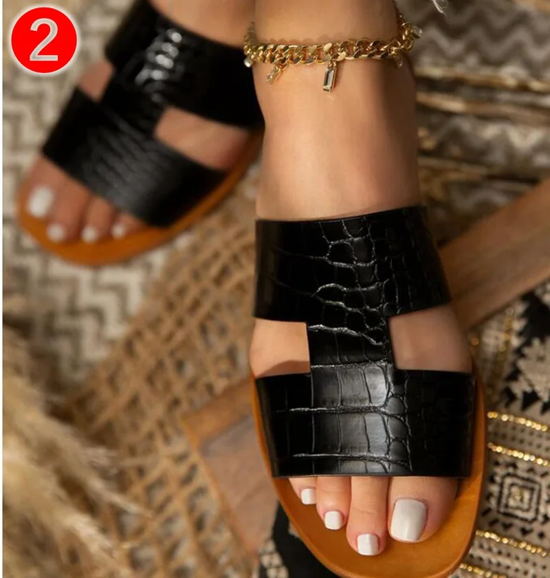 

Hot New Women Slippers Woman Simple Sandals Comfort Soft Bottom Ladies Casual Outside Beach Slides Elegant Female Shoes