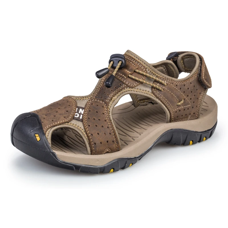 

Mens toe sandals with leather feet Mens Outdoor Hiking Sandals Comfortable Sandalias