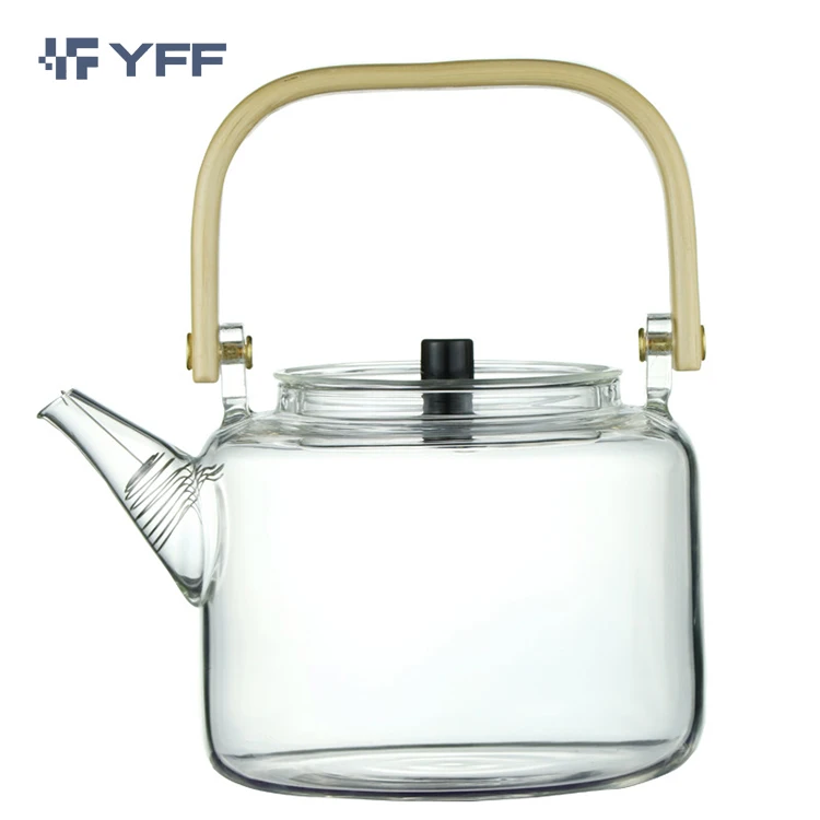 

Chinese Hot Sale Tea Pot Borosilicate Glass with 304 Stainless Steel Infuser Blooming Tea Maker and Tea Set, Transparent