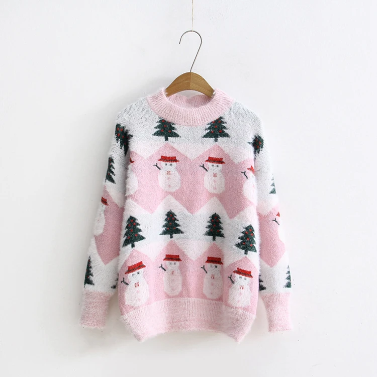 

christmas cartoon woolen warm sweaters for women