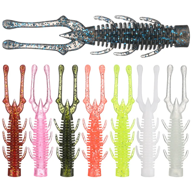 

Factory wholesale Colorful Customized 7.5cm 2.6g Shrimp Baits Rubber Fishing Soft lure, Various