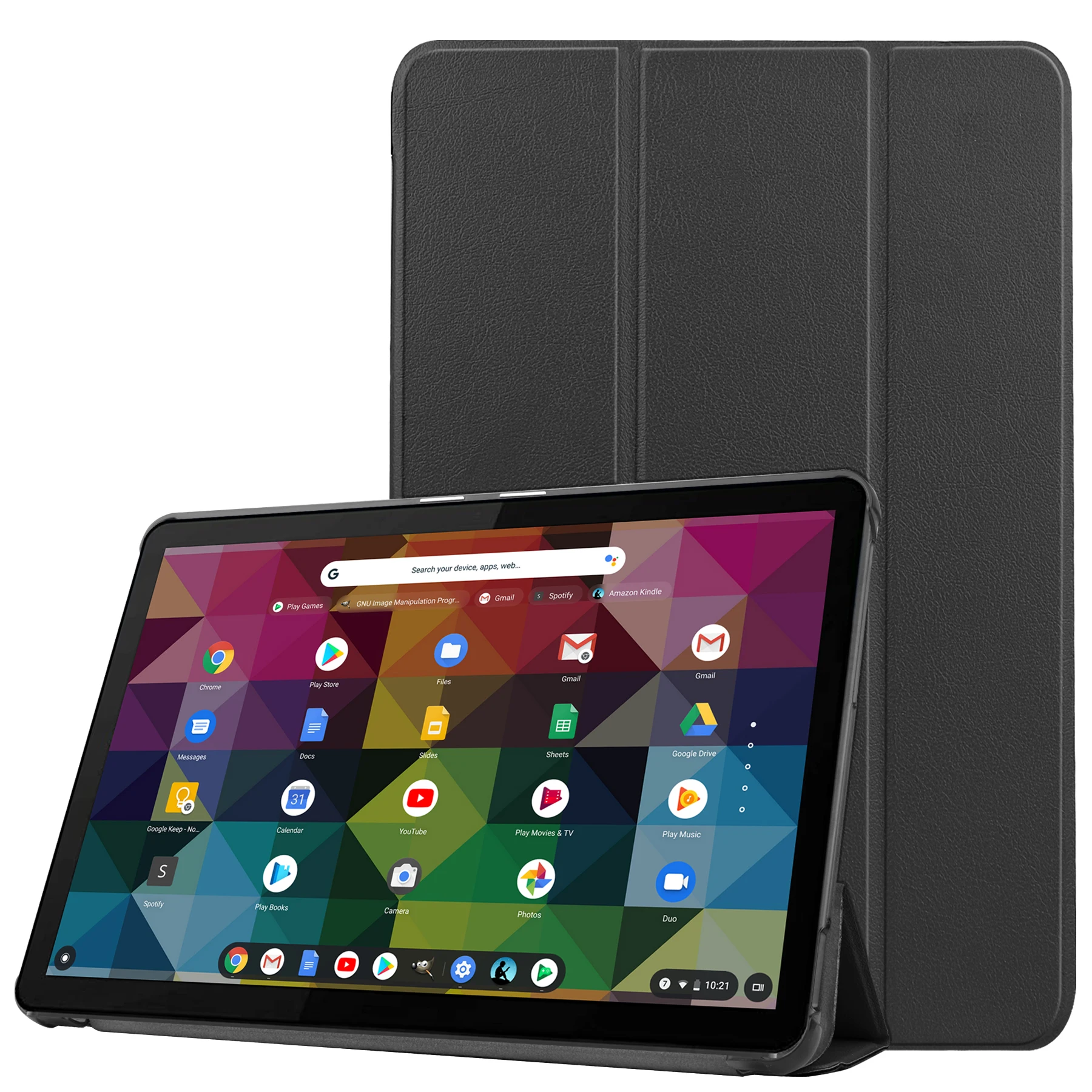 

CYKE Solid Color Trifold Flip Tablet Case 10.1 Inch Tablet Cover For Lenovo Chromebook Duet 10.1 X636 2020