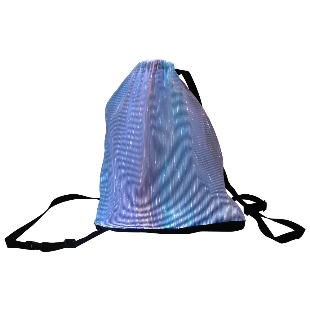 

Fashion party rave club bar wear fiber optic Led Light backpack and bag