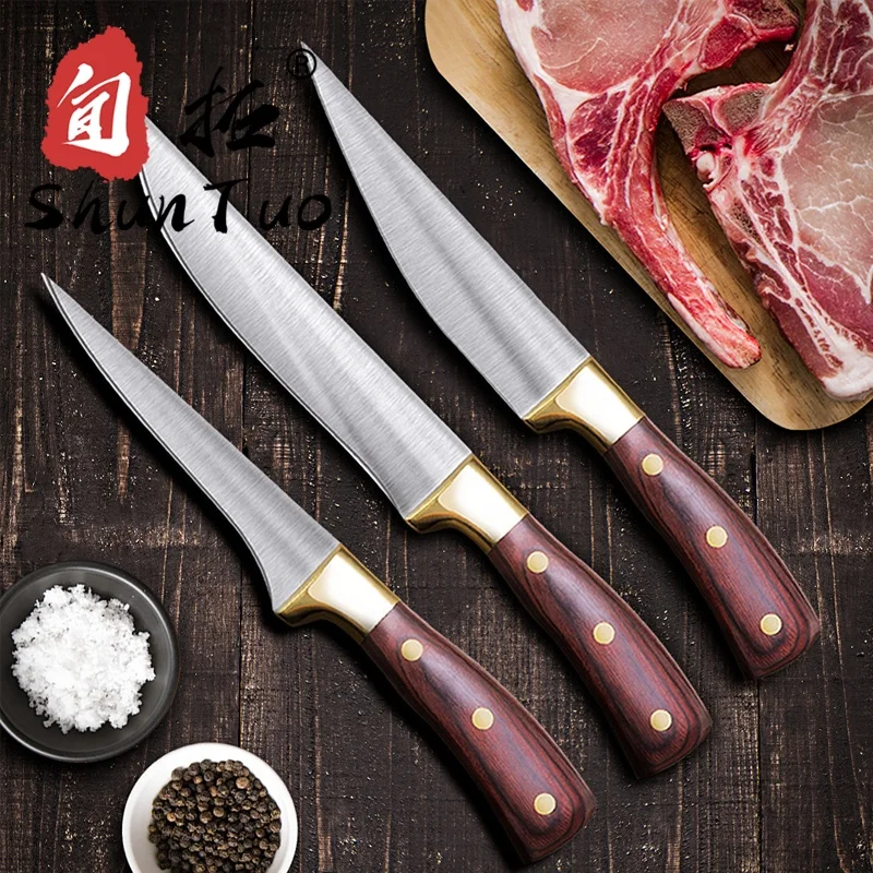 

custom sharp butcher japan kitchen professional chef Fillet Boning stainless steel german knife set