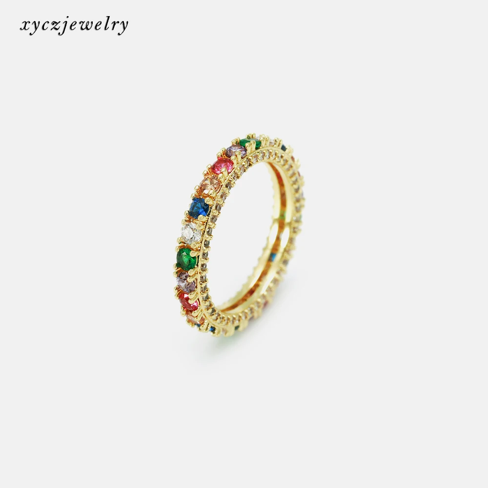 

Best Price Colorful Stone Silver Plated Wedding Bands Ring