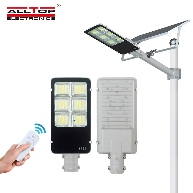 ALLTOP High lumen aluminum ip65 waterproof remote control 150w outdoor led solar street light