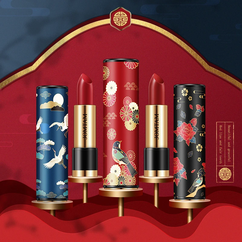 

JOMTAM BIOAQUA OBO cosmetic factory wholesale Chinese Japanese Korean style long lastig waterproof lipstick, 5 colors
