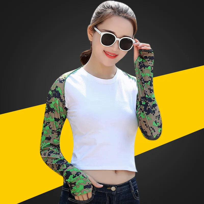 

Wholesale Arm Sleeves Anti UV Sun Protection Stretch Breathable Oversleeve for Women, Customized color