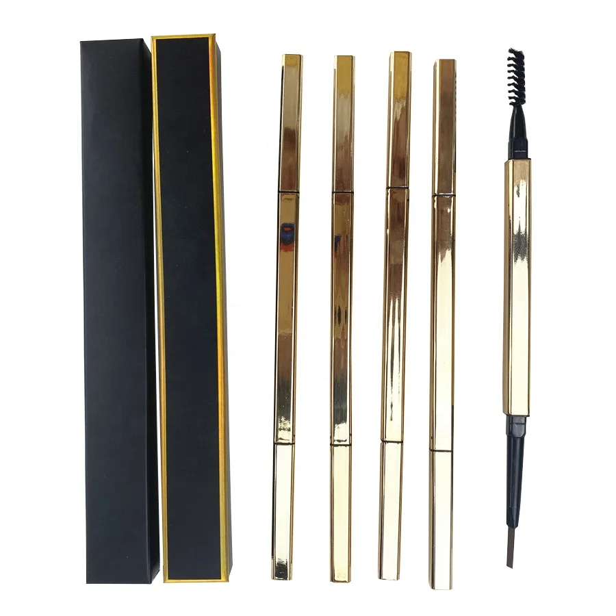 

High Quality Slim Waterproof Brow Pencil Private Label Custom Gold Eyebrow Pencil, Multi-colors