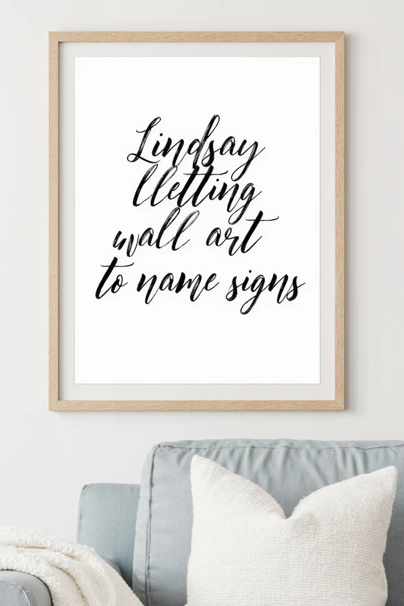 Lindsay-style wall art with playful lettering