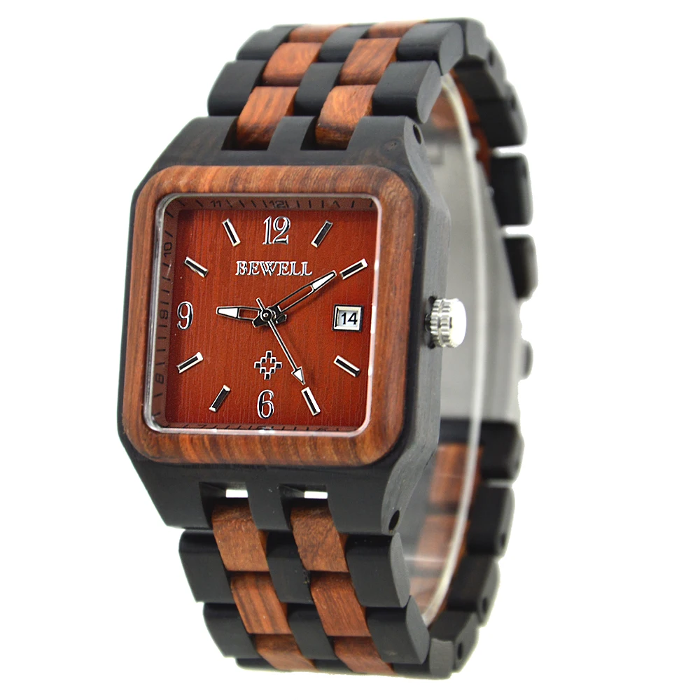 

Sandalwood Watch for Men OEM Wrist Watch with Custom Logo Quartz reloj, Ebony wood, zebra, red sandalwood etc