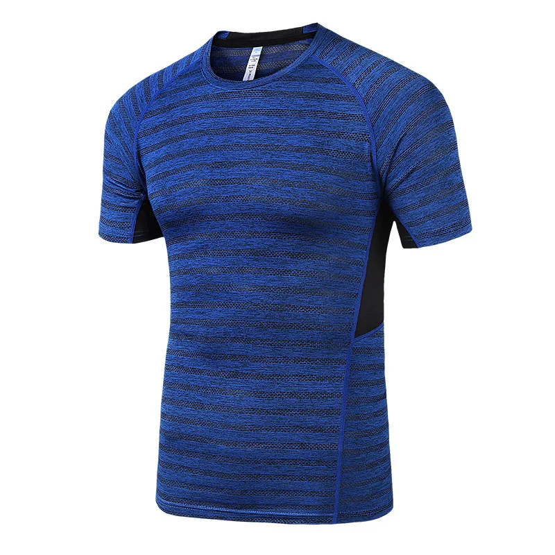 Dostosuj nową odzież sportową z krótkim rękawem, szybkoschnącą, siłownię, fitness, topy, sportowe, męskie, t-shirt, odzież fitness