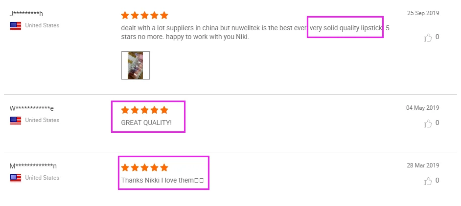lipstick feedback