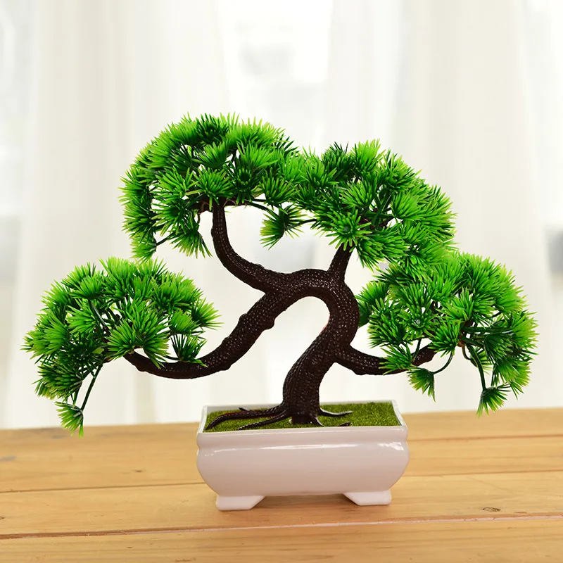 Decorative Artificial Outdoor Plastic Guest-Greeting Pine With Home Table Decor 