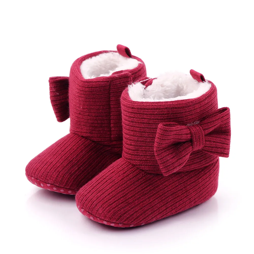 

Winter baby girl boots wholesale anti-slip toddler shoes warming, Black/pink/gray/red