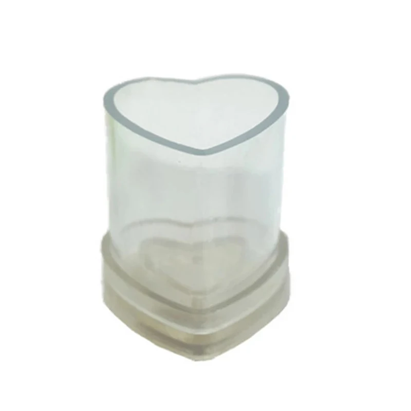 

Diy Handmade 3d Columnar Heart Shape Plastic Acrylic Resin Soap Cake Chocolate Making Tools Candle Mold, White