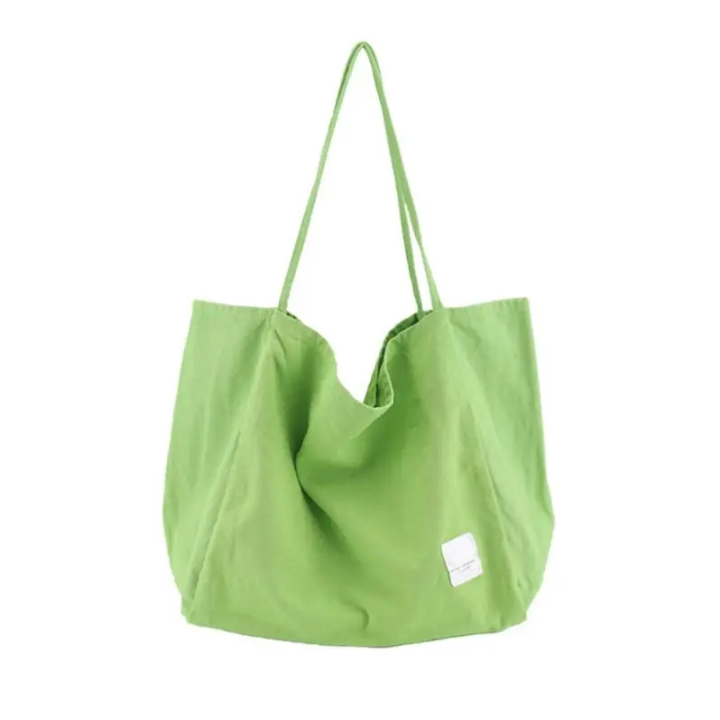 

BEARKY Custom Canvas Tote Bag Logo Green Bright Color Canvas Tote Bag, Customzied