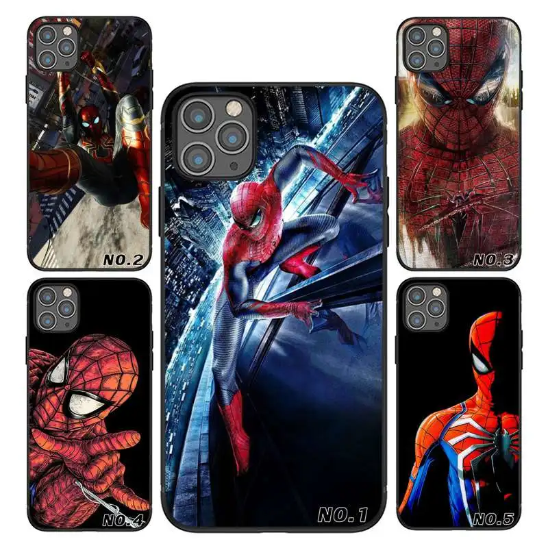 

2020 New High Quality Spider-Man Black TPU Printed Phone Case for iPhone 11 11Pro 11Pro Max Case