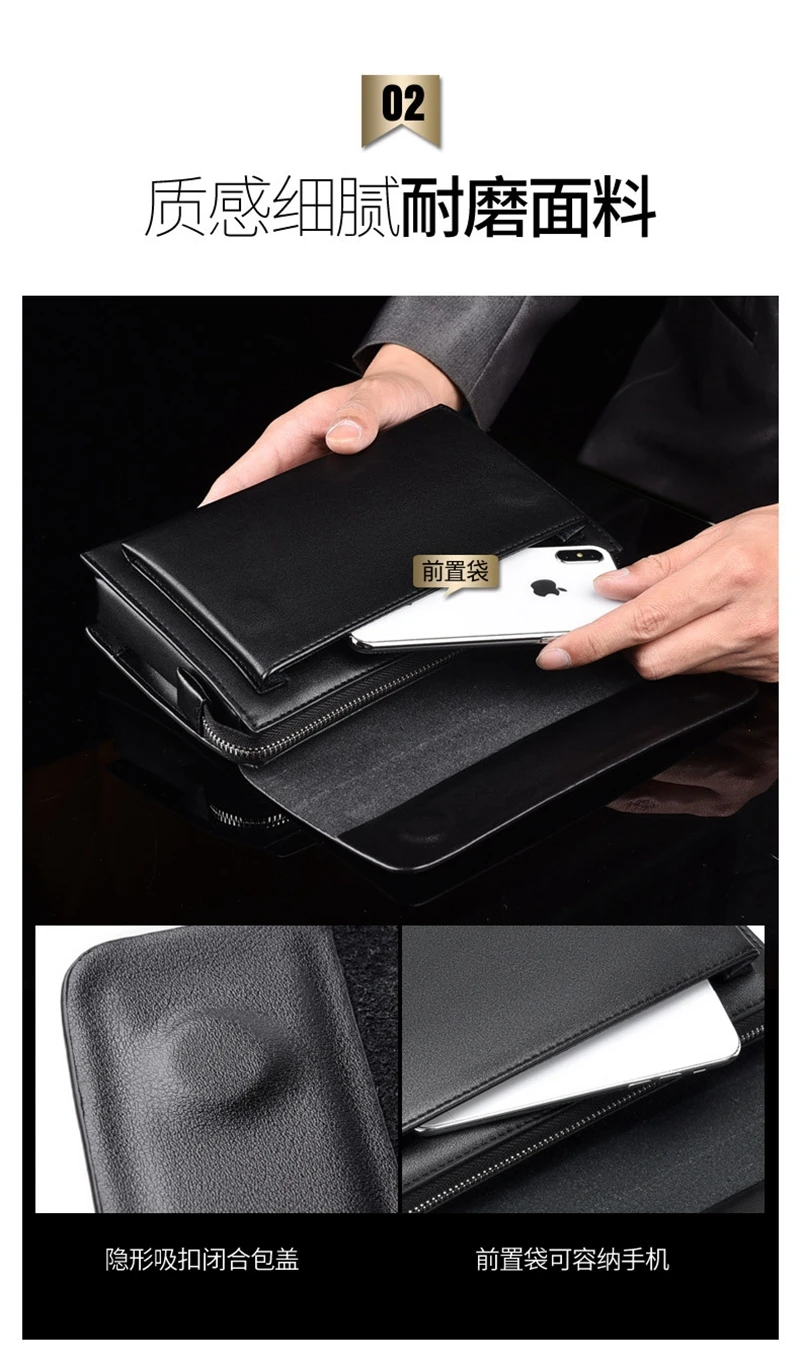 Wholesale CinzKrtm Brand Luxury Men Clutch Bag With Wristband Big Capacity  Leather Hand Bag Anti-theft Password Lock Male Business Purse From  m.