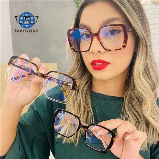 

Teenyoun Eyewear Tr90 Anti-Blue Light Optical Eyeglasses Square Frame Women Retro With Myopia