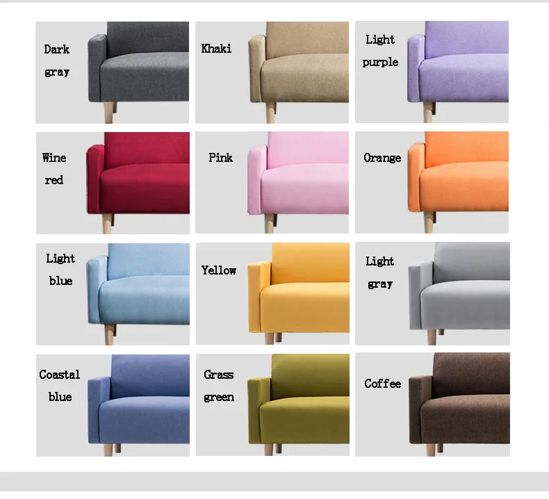 Simple modern fabric sofas bed sectional Furniture 2 Seater &3 seater modern European small fabric Living Room sofas set