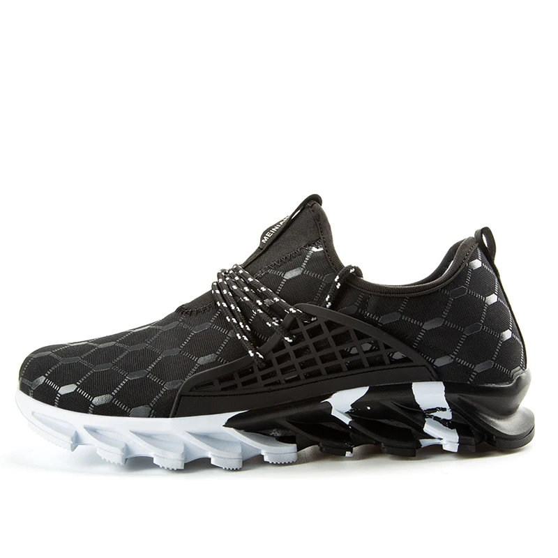 

Hot selling style blade sports men running shoes fashion 2021, Black white orange