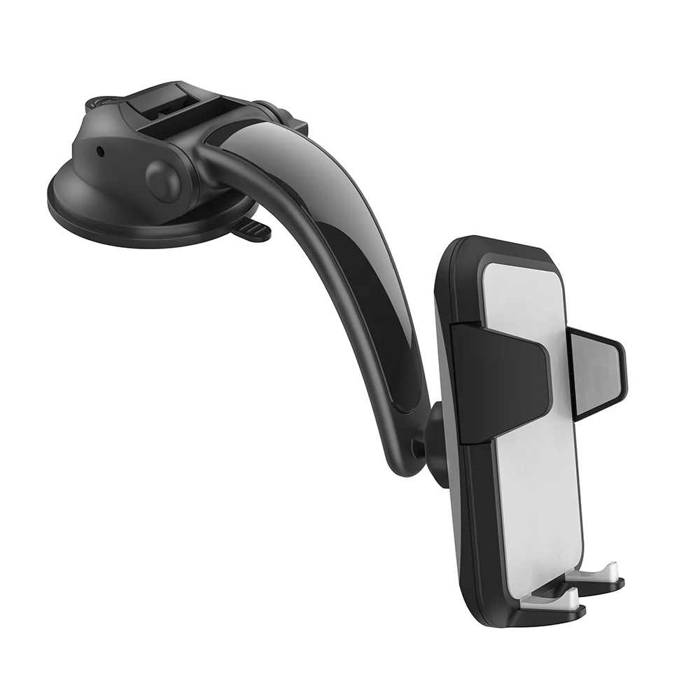 

2021 New Products design mount for universal smartphone hold on car windshield,strong suction cup cell phone stand, Black