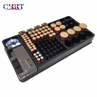 

CHRT Holds 98 Batteries AA AAA C D 9V Removable Battery Tester Included Container Battery Organizer Storage With Tester