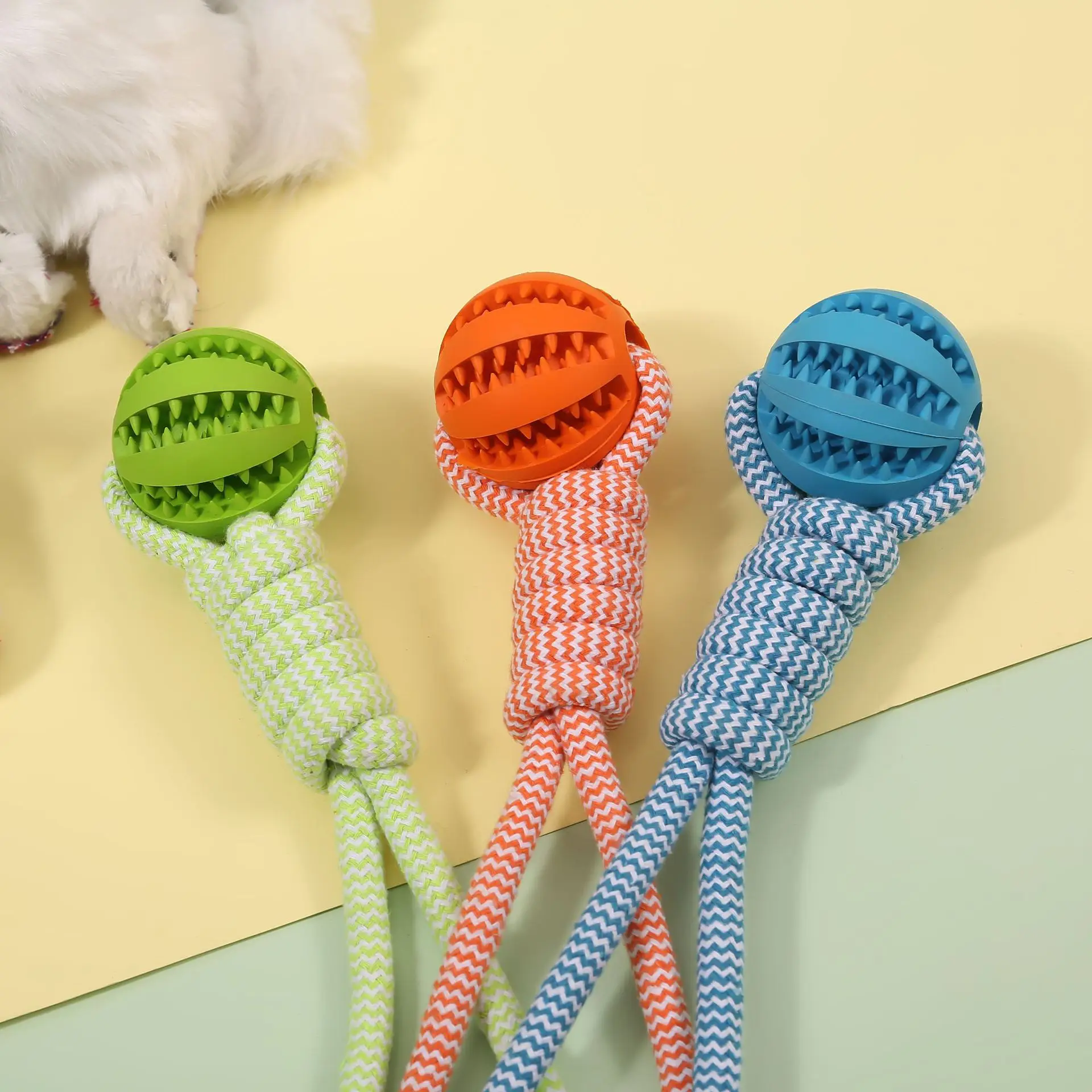 

Toothbrush cotton rope suction cooling silicon benebone ball make sound durable bone president pineapple alligator dog chew toy