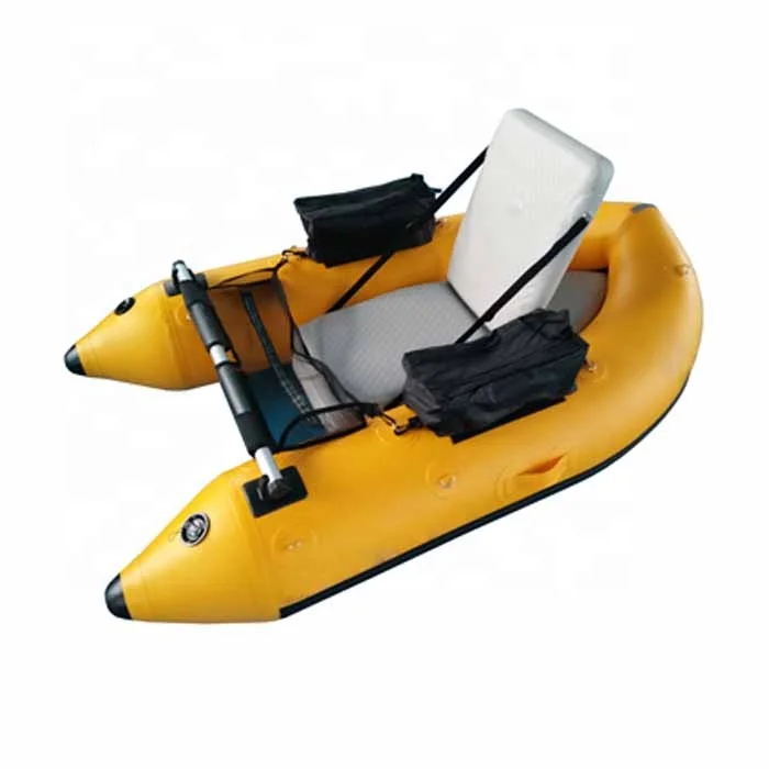 

ultimate, heavy-duty catfish bellyboat pvc float tube with a repair kit, foot pump and carry bag