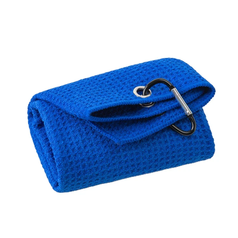 

Microfiber Waffle Golf Towel With Embroidered Logo, Royal blue, light blue, gray, black, white, dark green, pink, etc.