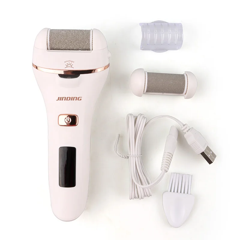

LED Electric Pedicure Foot Grinder Vacuum Cleaner Portable File Callus Remover Dead Skin Care Tools Trimmer Exfoliating Sander, Rose gold