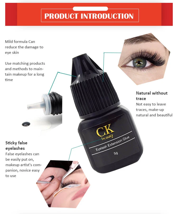 1s Fast Drying Eyelash Extension Glue 67 Weeks Retention Eyelash