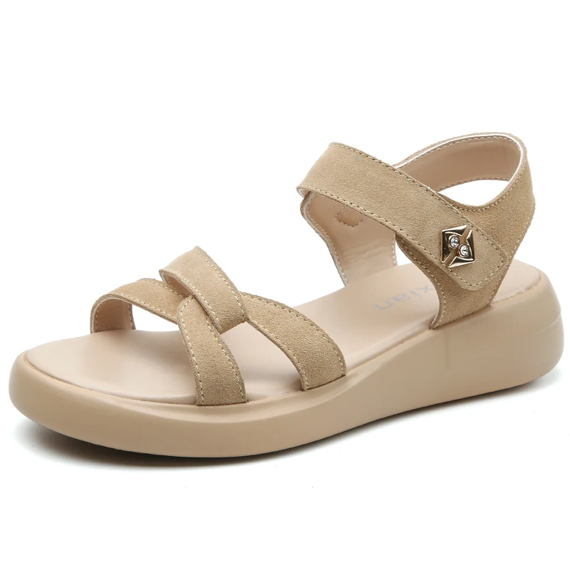 

2021 women's summer new women's hollowed out increased ladies sandals beach sandals