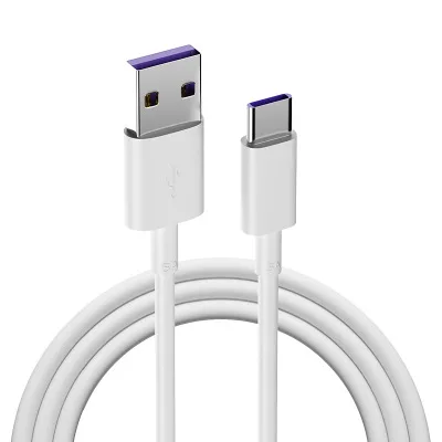 

USB C Cable 5A Supercharge USB Type C Cable for Huawei p20 5A Quick Charging Fast Charger Cable for Honor V10, White