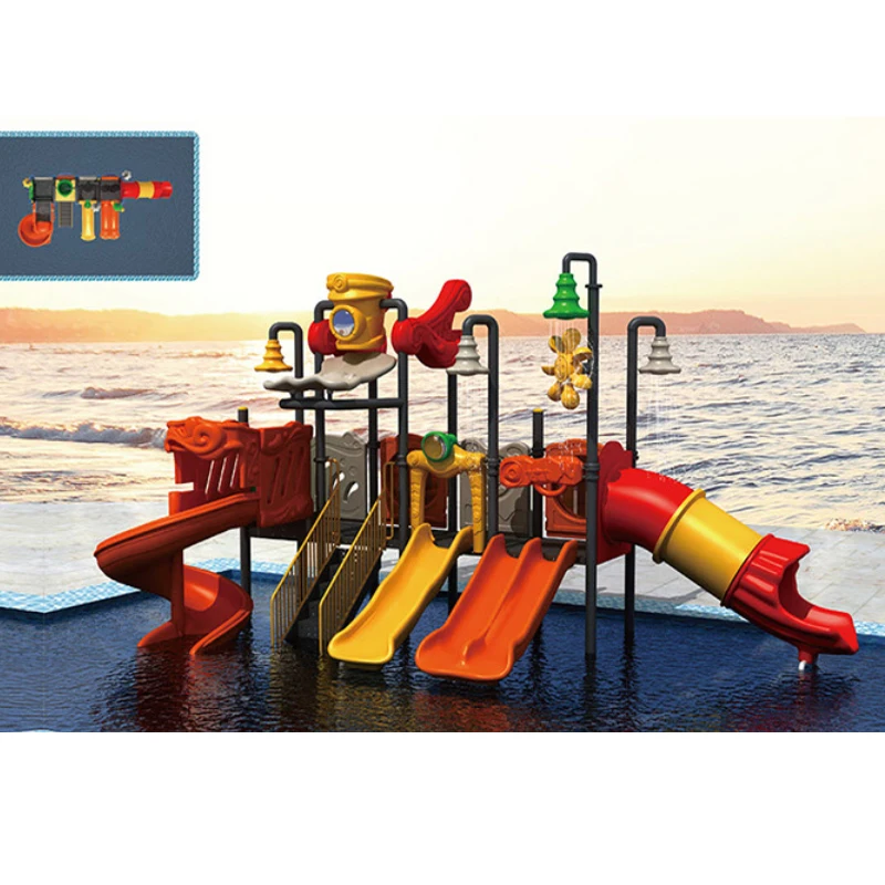 

JMQ-18173B Sea side water slides used for swimming pools water game park