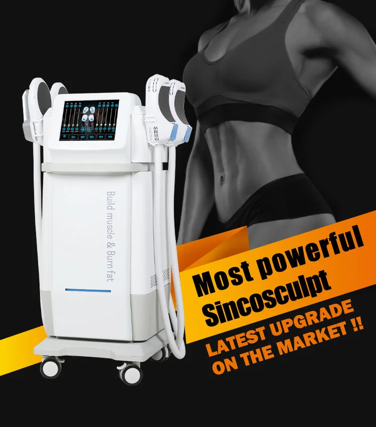 

Strongest power 5000w best ems body slimming 5 handles 13.46 tesla ems body slimming machine body shaping high intense