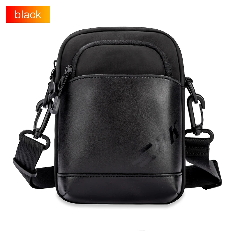 

man custom mini mobile phone waterproof shoulder bag, Black
