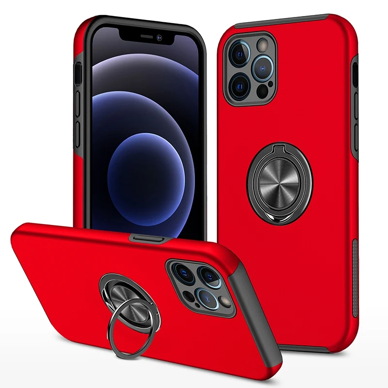 

Factory supply Ultra Slim Magnetic Phone Case for iPhone 11 Pro Max Cover with Ring Holder