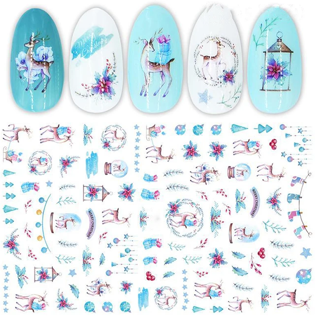 

Wholesale New Christmas Deer Christmas Nail Arts