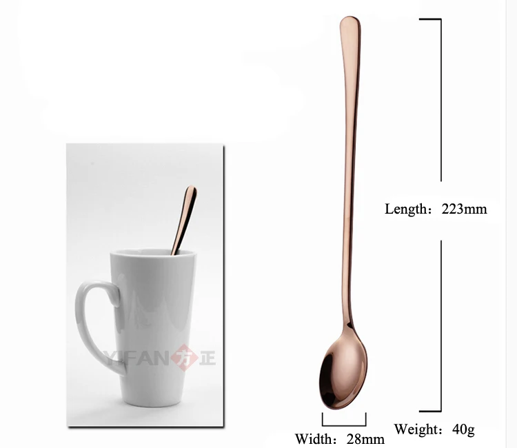 

Wholesale cheap long handle spoon sets honey ice cream dessert teaspoon stainless steel ice spoon