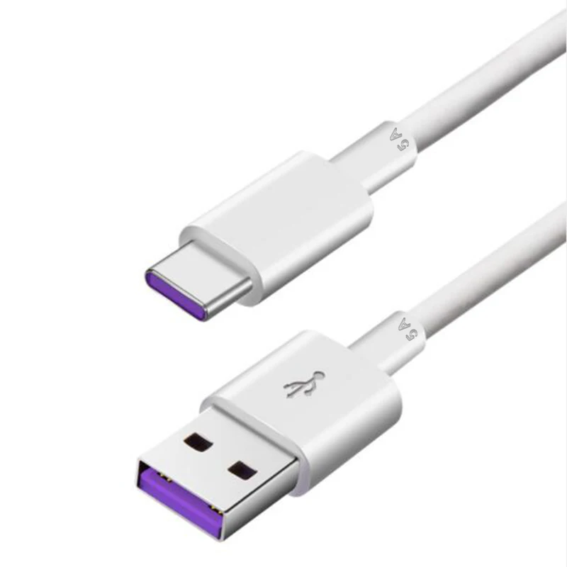 

USB Type C Cable Fast Charge 5A Mobile Phone Charging Wire For Samsung Xiaomi, White